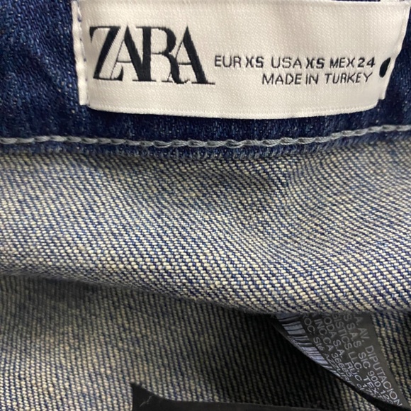 New Zara Denim Assymetrical Skirt - Picture 3 of 3